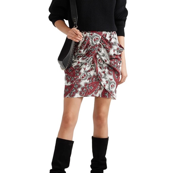 ISABEL MARANT
Tilena draped printed crepe de chine mini skirt fr42 - Picture 2 of 10
